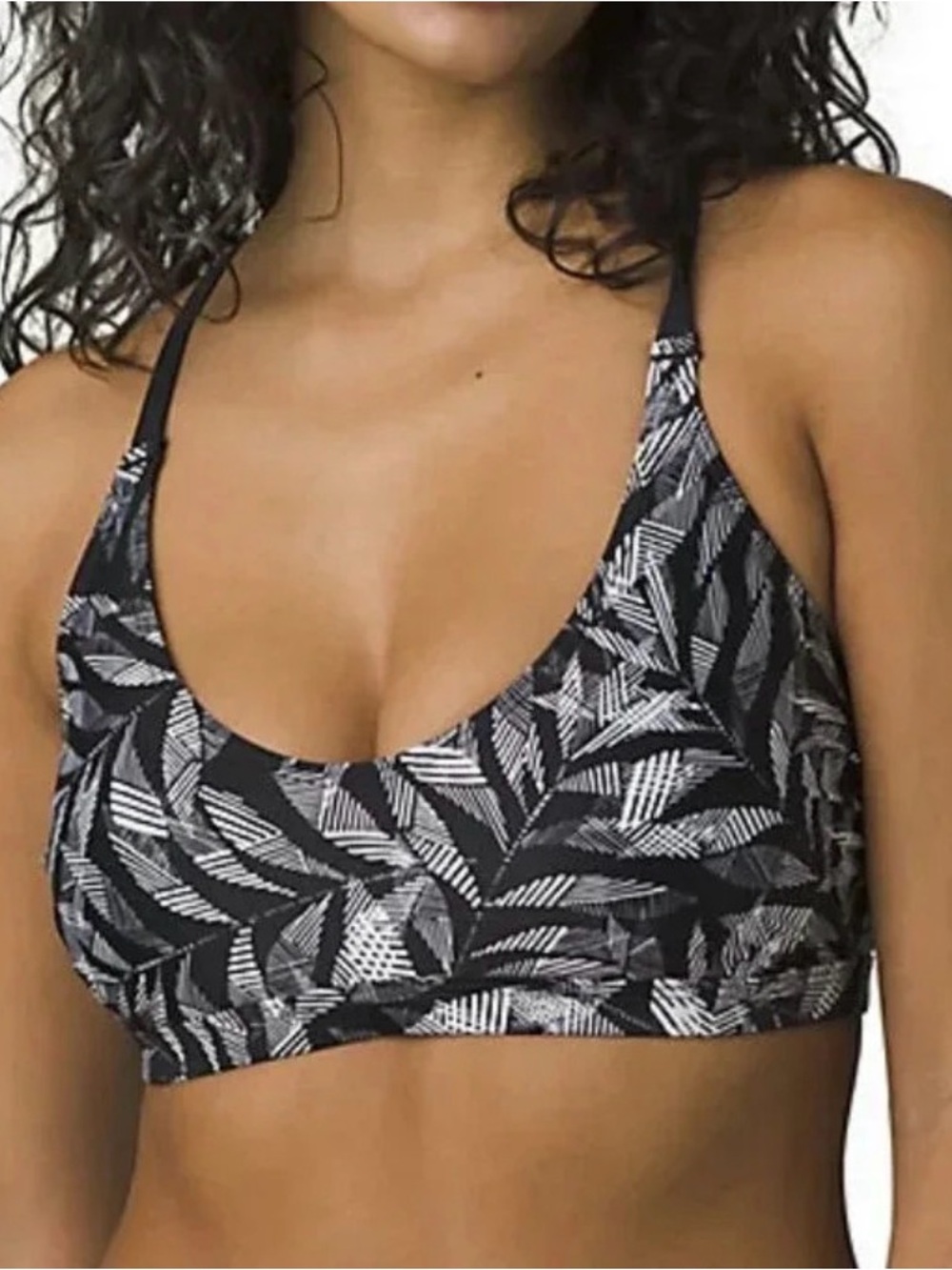 EUC- Prana ‘Margot’ Lattice-Back Pull On Bikini Top